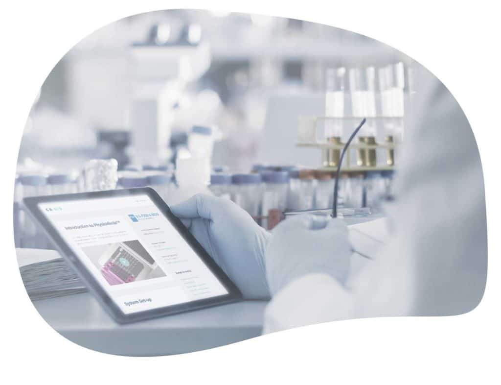 CN Bio Lab Portal being used in a lab